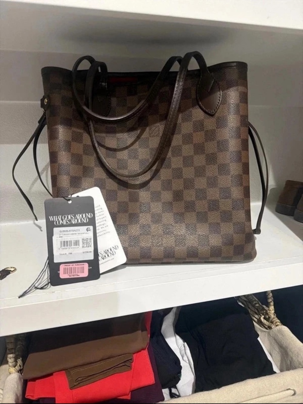 Louis Vuitton Brown Damier Canvas Tote never full